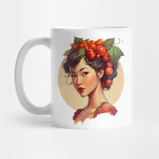 Fruitful Asian Woman Mug